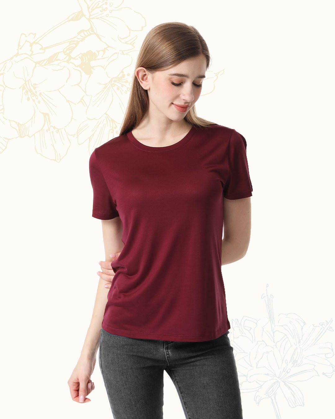 Washable Silk Jersey T-Shirt