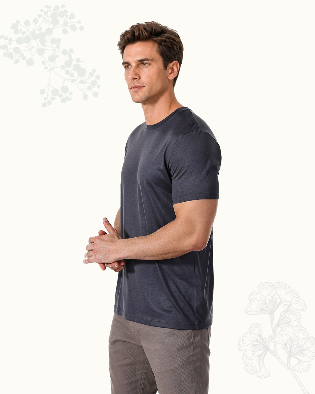 Men's Washable Silk Jersey T-Shirt